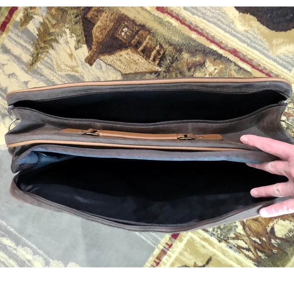 Aramis First Flight Travel Bag Brown Tan Messenger‎ Shoulder Weekender NWT
